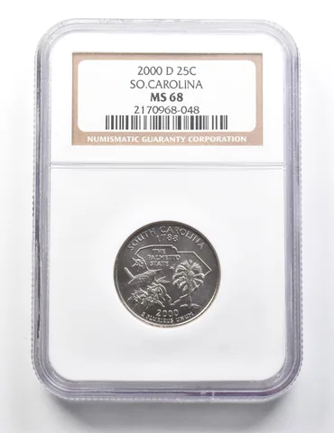 2000-D Washington State Quarter South Carolina MS68 NGC *9389