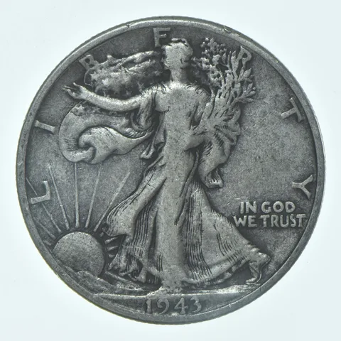 1943-D Walking Liberty Half Dollar CIRC VG+ 90% Silver