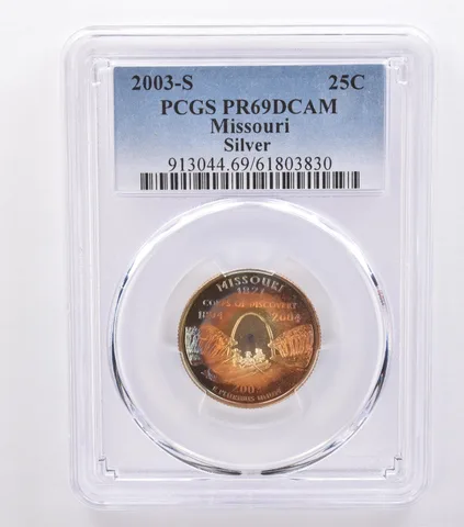 2003-S Washington State Quarter Missouri Silver PR69 DCAM PCGS Nice Tone *8770