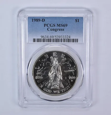 1989-D Congress Commemorative Silver Dollar MS69 PCGS