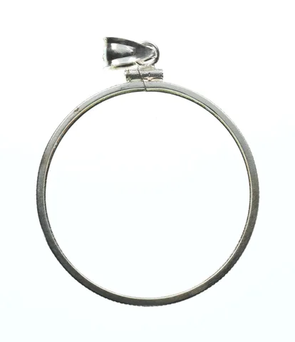 Sterling Silver 31 MM 1/2 Oz Love Token Coin Bezel Pendant Frame Edge a2193