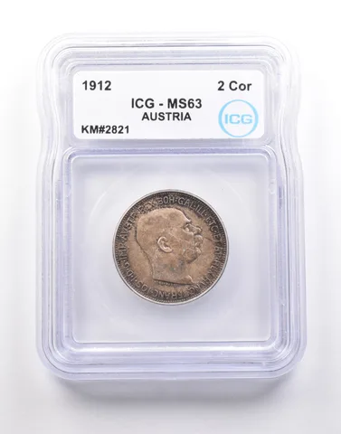 1912 Austria 2 Corona KM#2821 MS63 ICG *5168