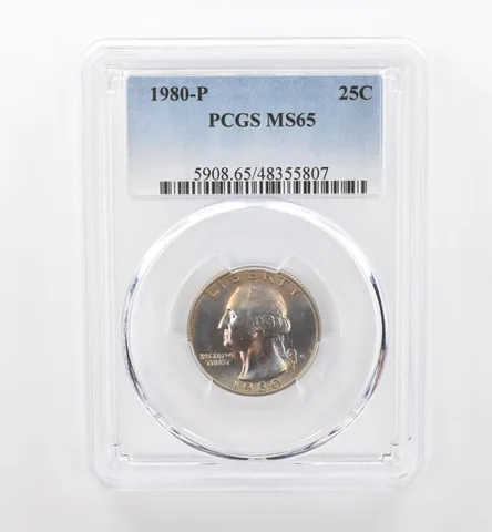 1980-P Washington Quarter MS65 PCGS Beautiful Tone *1827