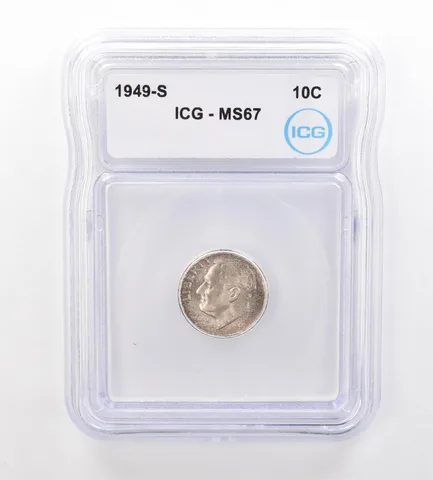 1949-S Roosevelt Dime MS67 ICG Nice Tone a7521