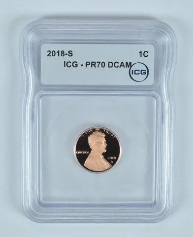 2018-S Lincoln Shield Cent PR70 DCAM ICG