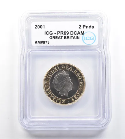 2001 Great Britain 2 Pounds KM#973 PR69 DCAM ICG *7281