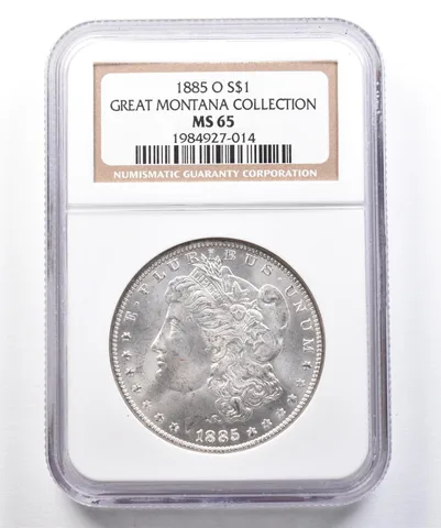 1885-O Morgan Silver Dollar Great Montana Collection MS65 NGC *1757