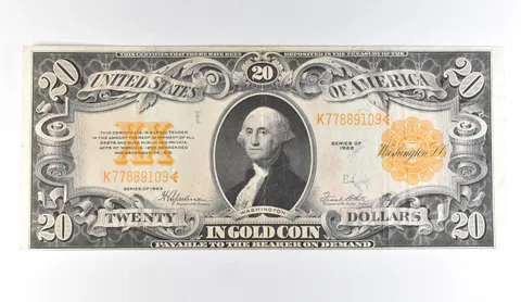 1922 $20 Gold Certificate Large Note Yellow Seal *1705