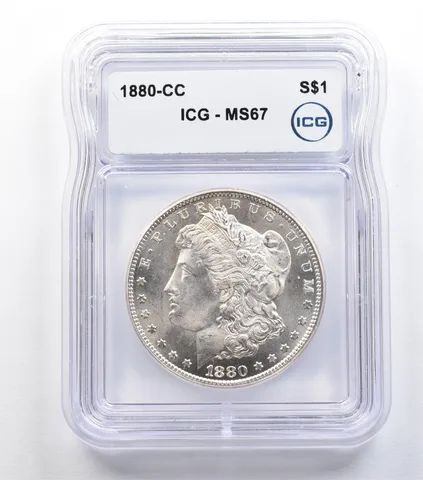 1880-CC Morgan Silver Dollar MS67 ICG *9290