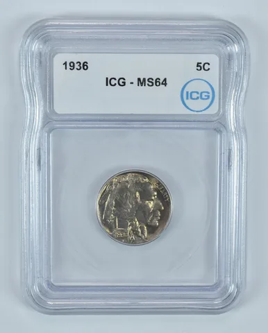1936 Indian Head Buffalo Nickel MS64 ICG *9152