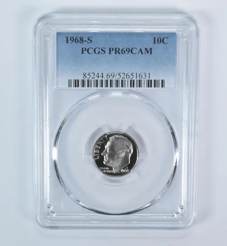 1968-S Roosevelt Dime PR69 CAM PCGS