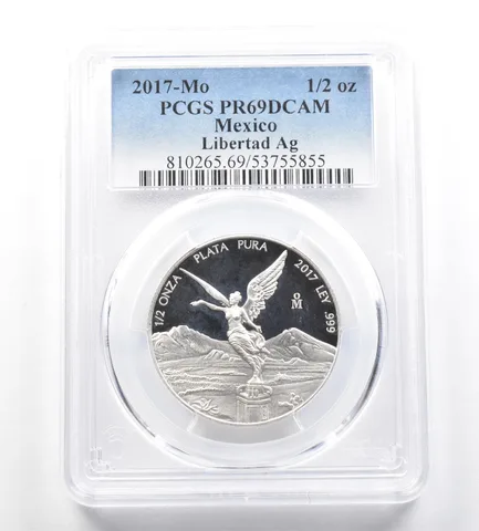 2017 Mo Mexico 1/2 Onza Silver Libertad PR69 DCAM PCGS *7688