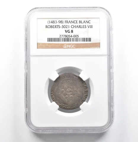 (1483-98) France Blanc Roberts-3021 Charles VIII VG8 NGC *6848