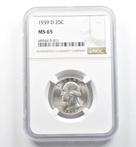 1939-D Washington Quarter MS65 NGC *9986