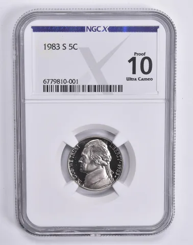 1983-S Jefferson Nickel Proof 10 UCAM NGC X NGCX