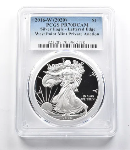 PR70DCam 2016-W (2020) American Silver Eagle West Point Private Auct. PCGS a5923