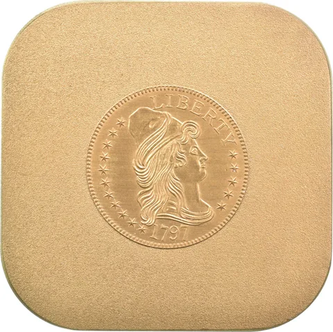 1797 Draped Bust 99.28 Grams 24K Gold Plated Plate Coin *3896