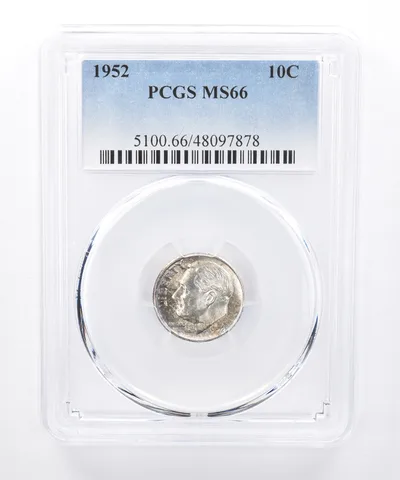 1952 Roosevelt Dime MS66 PCGS Beautiful Tone *8341