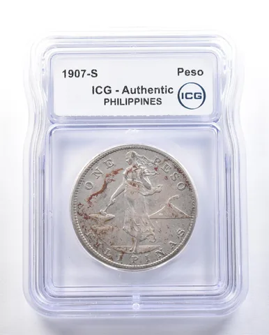 1907 S Philippines Peso Authentic ICG *3923