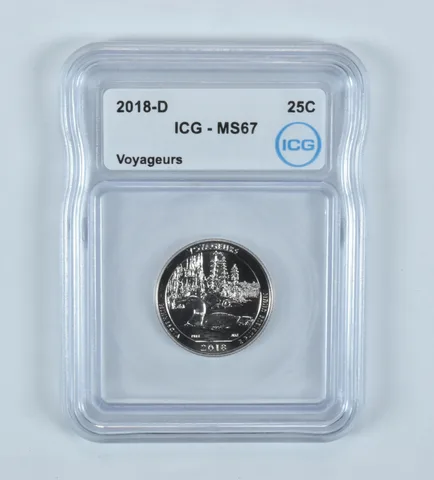 2018-D Washington Quarter ATB Voyageurs MS67 ICG