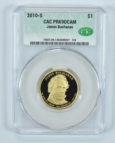 2010-S Presidential $1 James Buchanan PR69 DCAM CAC CACg