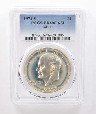 1974-S Eisenhower $1 Silver PR69 CAM PCGS Beautiful Tone *1952