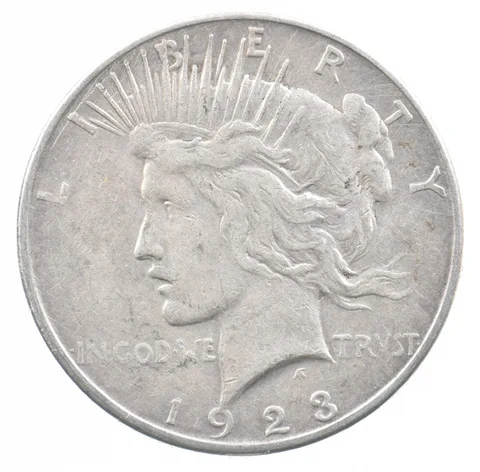 1923-S Peace Silver Dollar 230V. 2900W Counterstamp *2368