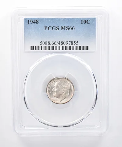 1948 Roosevelt Dime MS66 PCGS Beautiful Tone Reverse *8369