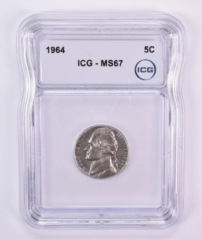 1964 Jefferson Nickel MS67 ICG