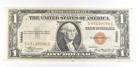 1935 A $1 Silver Certificate Hawaii Fr#2300 Nice AU Occupation WWII Note *9283