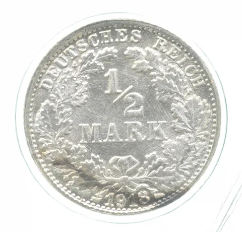 1918 F Germany Half Mark Gem Unc a0154