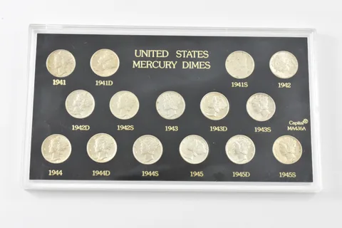 Lot (15) 1941-45 Mercury Dime Set *7647