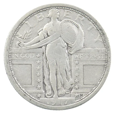 1917 Standing Liberty Quarter Type 1 *4754