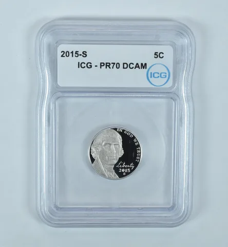 2015-S Jefferson Nickel PR70 DCAM ICG