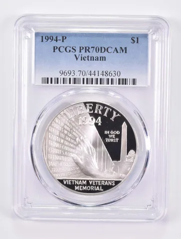 1994-P Vietnam Commemorative Silver Dollar PR70 DCAM PCGS