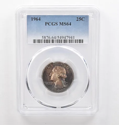1964 Washington Quarter MS64 PCGS Beautiful Tone *0301