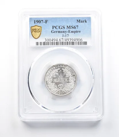 1907-F Germany Empire Mark J-17 MS67 PCGS *4271