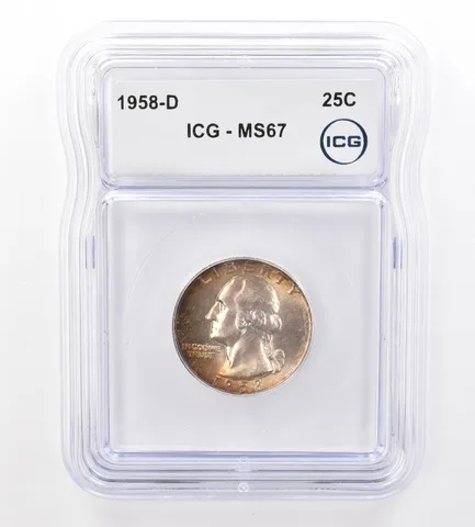 1958-D Washington Quarter MS67 ICG Beautiful Tone *7616