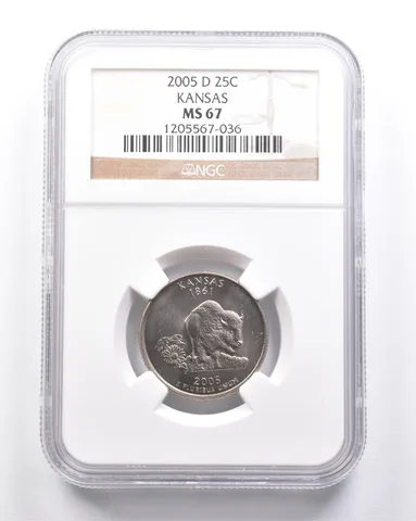 MS67 2005-D Washington State Quarter Kansas NGC *6300