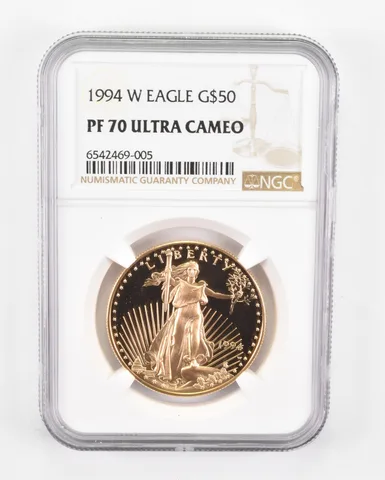 1994-W $50 American Gold Eagle 1 Oz Gold PF70 UCAM NGC