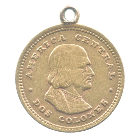 1900 Costa Rica 2 Colones Gold *4633