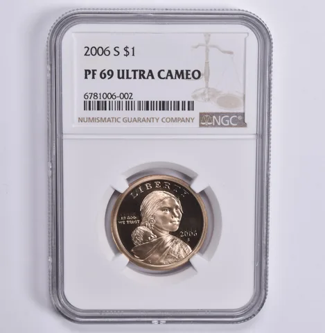 2006-S Sacagawea $1 PF69 UCam NGC Brown Lbl
