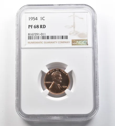 1954 Lincoln Wheat Cent PF68 RD NGC *8095