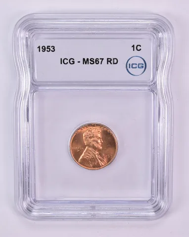 1953 Lincoln Wheat Cent MS67 RD ICG