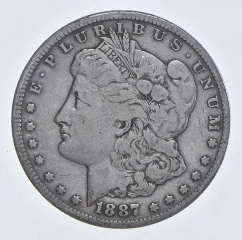 Early - 1887-S Morgan Silver Dollar - 90% US Coin *838