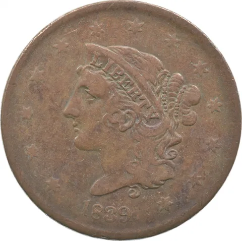 1839 LIberty Head Large Cent Booby Head *4782