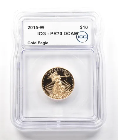 2015-W $10 American Gold Eagle 1/4 Oz Gold PR70 DCAM ICG