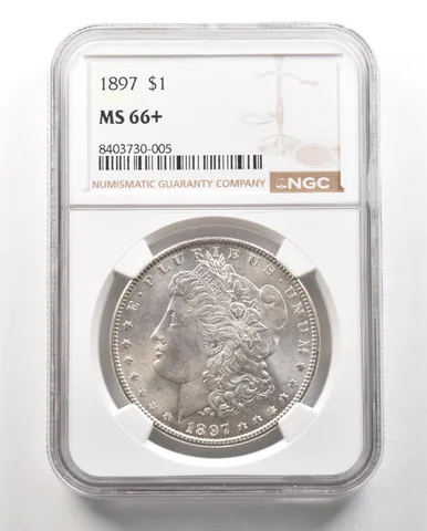 1897 Morgan Silver Dollar MS66+ NGC a4698