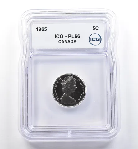 1965 Canada 5 Cents PL66 ICG *0235