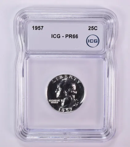 1957 Washington Quarter PR66 ICG